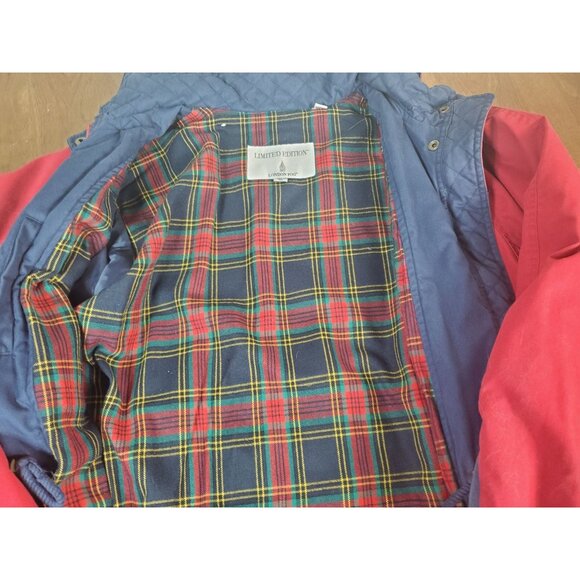 London Fog Limited Edition Women's Red & Blue Hooded Jacket - Picture 3 of 5
